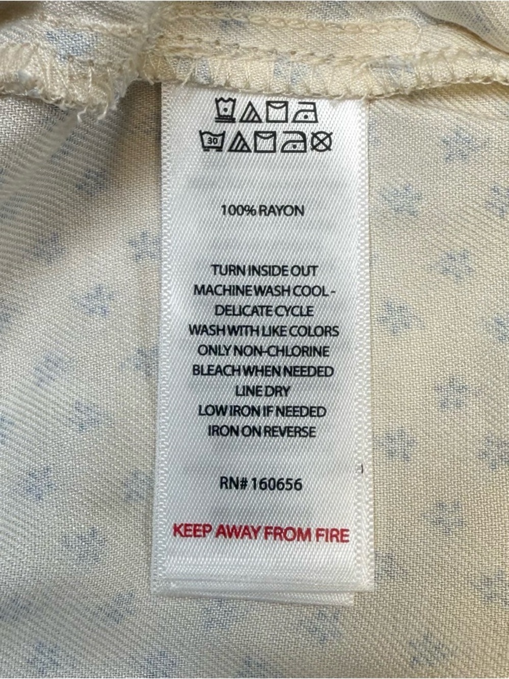 Sincerely Jules Lounge Pants Sz Medium Cream Blue Ditsy Floral  Drawstring NWOT - Picture 10 of 11